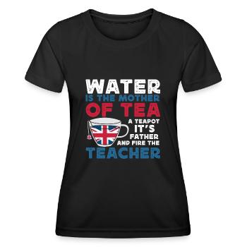 Tea lovers, tea drinkers, tea time - Women's Functional T-Shirt - black - Front - AI Model Female 172 light (172cm)