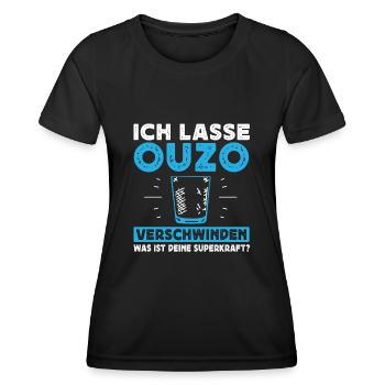 Ich Lasse Ouzo Verschwinden - Frauen Funktions-T-Shirt - Schwarz - Vorne - AI Model Female 172 light (172cm)