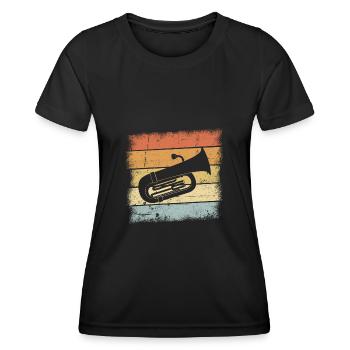 Tuba - Frauen Funktions-T-Shirt - Schwarz - Vorne - AI Model Female 172 light (172cm)