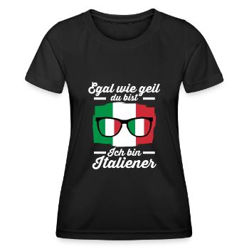 Italia Italiener Italienisches Italien - Frauen Funktions-T-Shirt - Schwarz - Vorne - AI Model Female 172 light (172cm)