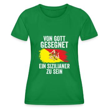 Sicilia Sizilien Sizilianer - Frauen Funktions-T-Shirt - Kelly Green - Vorne - AI Model Female 172 dark (172cm)