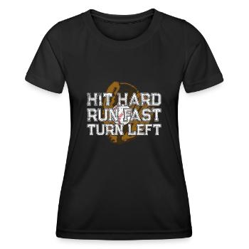 Baseball Fan Vintage Hit Hard Run - T-shirt sport Femme - noir - Devant - AI Model Female 172 light (172cm)