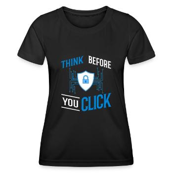 Cyber Security Information Computer Sicherheit - Frauen Funktions-T-Shirt - Schwarz - Vorne - AI Model Female 172 light (172cm)