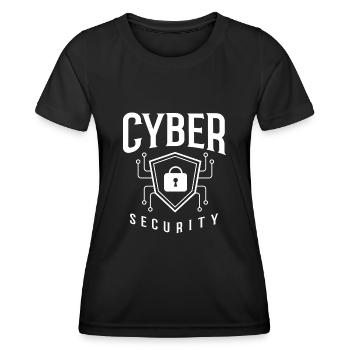 Cyber Security Information Computer Sicherheit - Frauen Funktions-T-Shirt - Schwarz - Vorne - AI Model Female 172 light (172cm)
