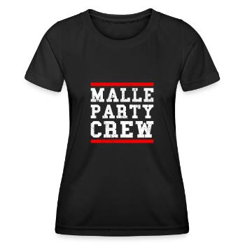 Malle Party Crew - Frauen Funktions-T-Shirt - Schwarz - Vorne - AI Model Female 172 light (172cm)