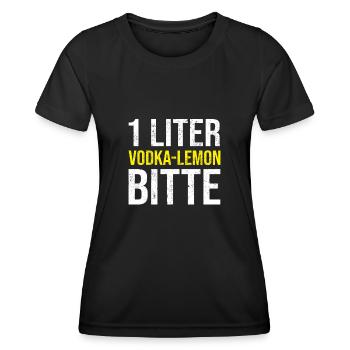 Mallorca Vodka Lemon Spruch - Frauen Funktions-T-Shirt - Schwarz - Vorne - AI Model Female 172 light (172cm)