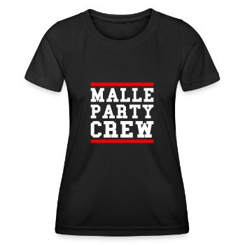 Malle Party Crew - Frauen Funktions-T-Shirt - Schwarz - Vorne - AI Model Female 172 light (172cm)