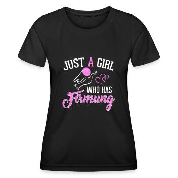 Just a girl who has Firmung Firmling - Frauen Funktions-T-Shirt - Schwarz - Vorne - AI Model Female 172 light (172cm)