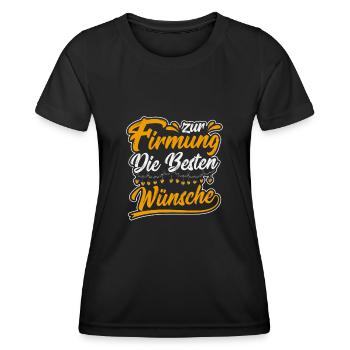 Firmung die Besten Wünsche Firmling - Frauen Funktions-T-Shirt - Schwarz - Vorne - AI Model Female 172 light (172cm)