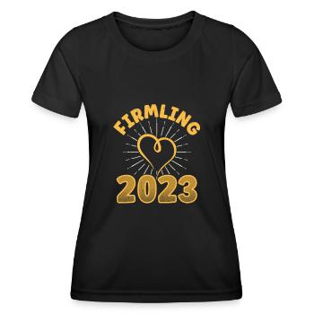 Firmling 2023 Firmung - Frauen Funktions-T-Shirt - Schwarz - Vorne - AI Model Female 172 light (172cm)