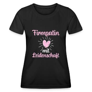 Firmpatin mit Leidenschaft Firmung - Frauen Funktions-T-Shirt - Schwarz - Vorne - AI Model Female 172 light (172cm)