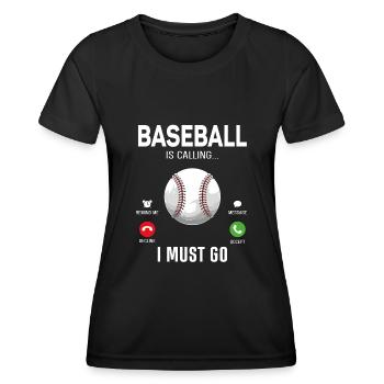 Baseball Fan Phone Display - Frauen Funktions-T-Shirt - Schwarz - Vorne - AI Model Female 172 light (172cm)