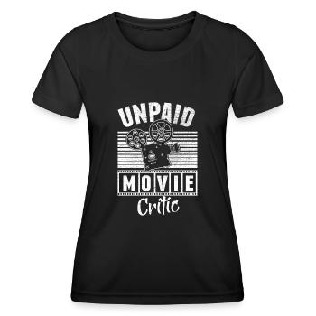 Kino Liebhaber Filmabend Film Kritiker Kinobesuch - Frauen Funktions-T-Shirt - Schwarz - Vorne - AI Model Female 172 light (172cm)