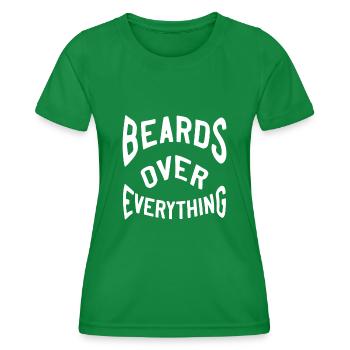 Beards over everything - Frauen Funktions-T-Shirt - Kelly Green - Vorne - AI Model Female 172 dark (172cm)
