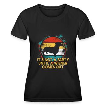 Dachshund Rough-haired Dachshund - Women's Functional T-Shirt - black - Front - AI Model Female 172 light (172cm)