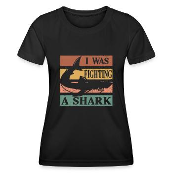 Great White Shark Hammer Shark - Women's Functional T-Shirt - black - Front - AI Model Female 172 light (172cm)