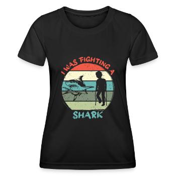 Great White Shark Hammer Shark - Women's Functional T-Shirt - black - Front - AI Model Female 172 light (172cm)