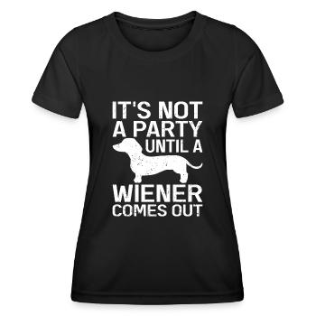 Dachshund Rough-haired Dachshund - Women's Functional T-Shirt - black - Front - AI Model Female 172 light (172cm)