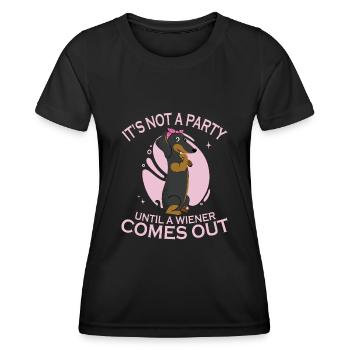 Dachshund Rough-haired Dachshund - Women's Functional T-Shirt - black - Front - AI Model Female 172 light (172cm)