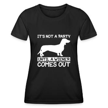Dachshund Rough-haired Dachshund - Women's Functional T-Shirt - black - Front - AI Model Female 172 light (172cm)