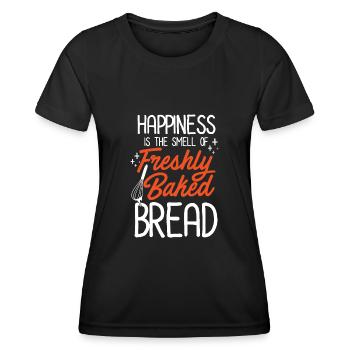 Smell Of Baked Bread | Baker - Frauen Funktions-T-Shirt - Schwarz - Vorne - AI Model Female 172 light (172cm)