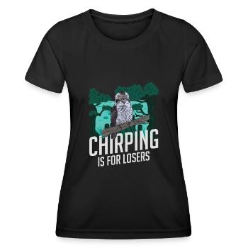 Chirping Is For Losers - Kookaburra - Women's Functional T-Shirt - black - Front - AI Model Female 172 light (172cm)