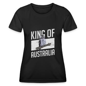 King Of Australia - Kookaburra - Women's Functional T-Shirt - black - Front - AI Model Female 172 light (172cm)