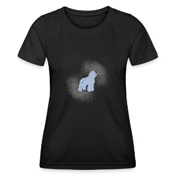 Caniche - T-shirt sport Femme - noir - Devant - AI Model Female 172 light (172cm)