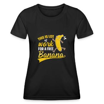 Beaucoup de travail pour les coureurs de marathon de banane gratuits - T-shirt sport Femme - noir - Devant - AI Model Female 172 light (172cm)