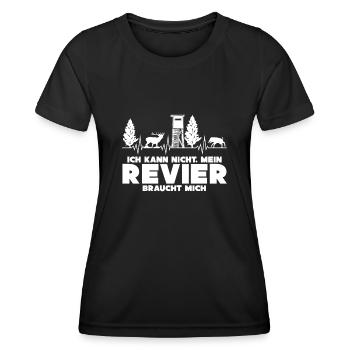 Jägerin Keiler Wildschwein Jagd Jäger - Frauen Funktions-T-Shirt - Schwarz - Vorne - AI Model Female 172 light (172cm)