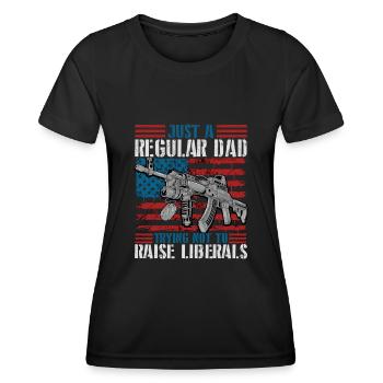Trying Not To Raise Liberals - Frauen Funktions-T-Shirt - Schwarz - Vorne - AI Model Female 172 light (172cm)