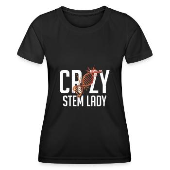 Crazy Stem Lady - Steministe - T-shirt sport Femme - noir - Devant - AI Model Female 172 light (172cm)