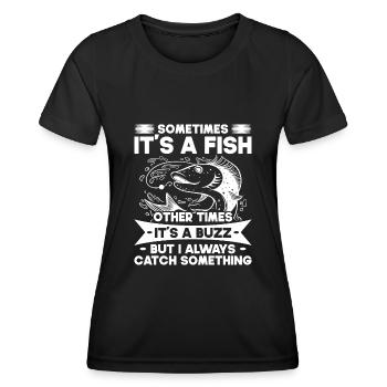 Pêche Pêche Pêcheur Pêche Canne à pêche - T-shirt sport Femme - noir - Devant - AI Model Female 172 light (172cm)