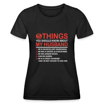 Herren Stolzer Ehemann der besten Ehefrau der Welt - Frauen Funktions-T-Shirt - Schwarz - Vorne - AI Model Female 172 light (172cm)