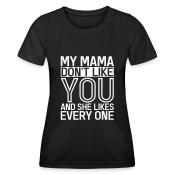 Maman Mère Fête des Mères Disant - T-shirt sport Femme - noir - Devant - AI Model Female 172 light (172cm)