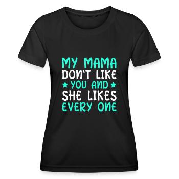 Maman Mère Fête des Mères Disant - T-shirt sport Femme - noir - Devant - AI Model Female 172 light (172cm)