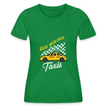 Männer fahren Taxis Fleißiger Vater Geschenk - Frauen Funktions-T-Shirt - Kelly Green - Vorne - AI Model Female 172 dark (172cm)