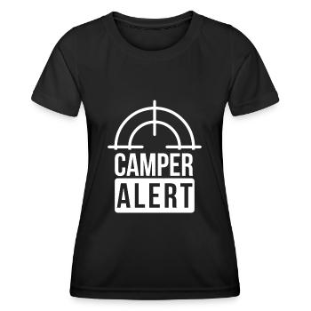 Camper Alert Gaming Streamer Gamer Warzone Zocker - Frauen Funktions-T-Shirt - Schwarz - Vorne - AI Model Female 172 light (172cm)