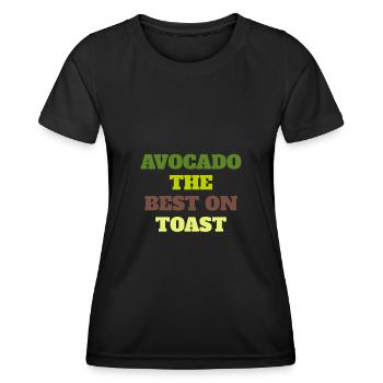 Avocado das beste auf Toast - Frauen Funktions-T-Shirt - Schwarz - Vorne - AI Model Female 172 light (172cm)