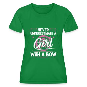 Tir à l’arc Archer Archer Fille Jamais - T-shirt sport Femme - vert - Devant - AI Model Female 172 dark (172cm)