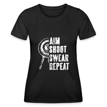 Poursuite de la malédiction de tir - T-shirt sport Femme - noir - Devant - AI Model Female 172 light (172cm)