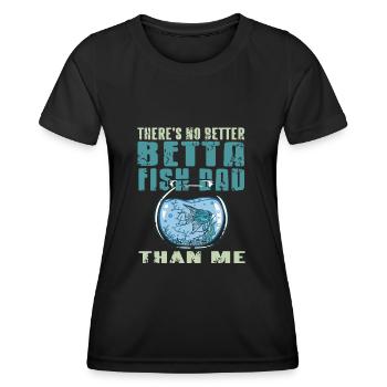 Il n’y a pas de meilleur père poisson combattant que moi - T-shirt sport Femme - noir - Devant - AI Model Female 172 light (172cm)
