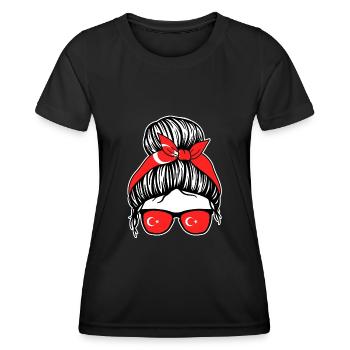 Türkiye Turquie turque - T-shirt sport Femme - noir - Devant - AI Model Female 172 light (172cm)