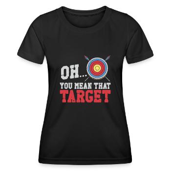 Archery Bow Archer Vintage Target - T-shirt sport Femme - noir - Devant - AI Model Female 172 light (172cm)