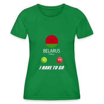 La Biélorussie appelle aux drapeaux Lusiger - T-shirt sport Femme - vert - Devant - AI Model Female 172 dark (172cm)