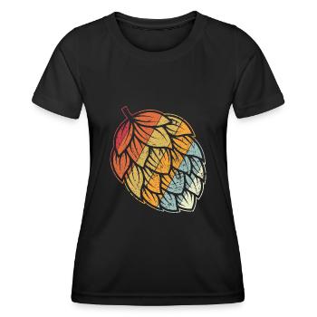 Craft Beer Shirt Bier Hopfen - Bierliebhaber Gesch - Frauen Funktions-T-Shirt - Schwarz - Vorne - AI Model Female 172 light (172cm)