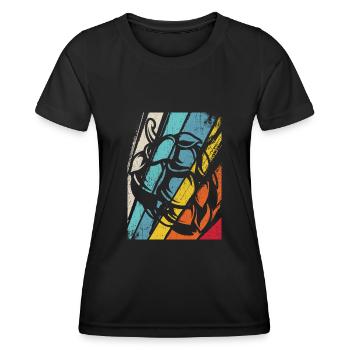 Craft Beer Shirt Bier Hopfen - Bierliebhaber Gesch - Frauen Funktions-T-Shirt - Schwarz - Vorne - AI Model Female 172 light (172cm)