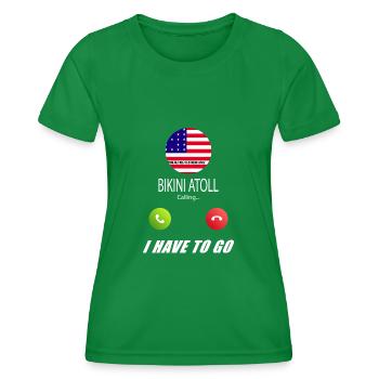 Bikini Atoll calls lusiger flags spell - Women's Functional T-Shirt - kelly green - Front - AI Model Female 172 dark (172cm)