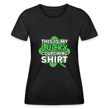 Coupon Shopper Discount Couponer Vente à prix réduit - T-shirt sport Femme - noir - Devant - AI Model Female 172 light (172cm)