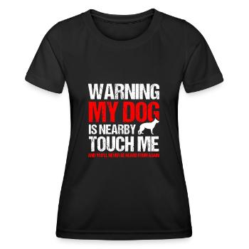 Deutscher Schäferhund Polizeihund Polizei Hund - Frauen Funktions-T-Shirt - Schwarz - Vorne - AI Model Female 172 light (172cm)